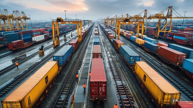 Modern eco-friendly electric freight locomotive